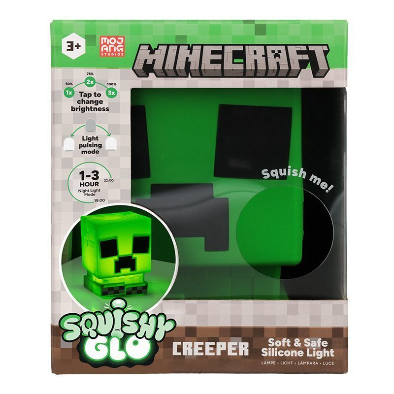 Lampa Minecraft Creeper SquishyGlo Silicone Light Rechargable [1]