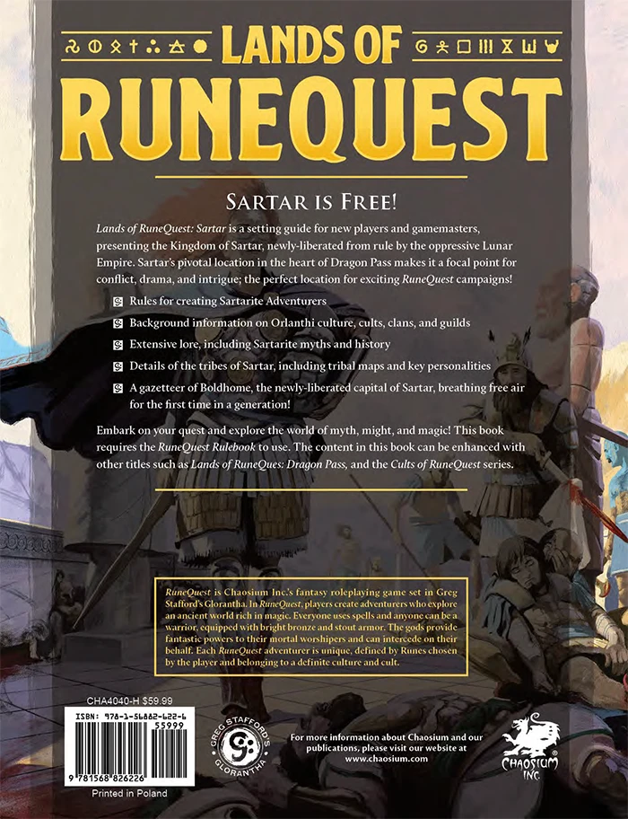 Lands of RuneQuest: Sartar EN - Supliment RPG Hardcover - Chaosium [6]