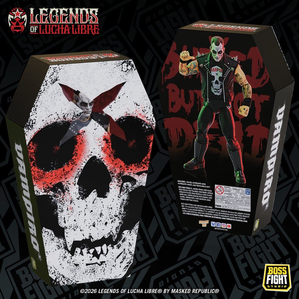 Legends of Lucha Libre Fanaticos Action Figure Vampiro Coffin Box Resurrected 15 cm [9]