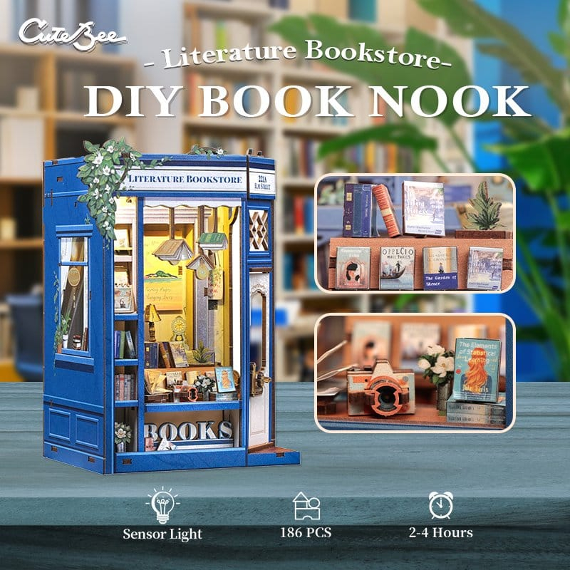 Literature Bookstore - DIY Book Nook Kit cu LED [3]