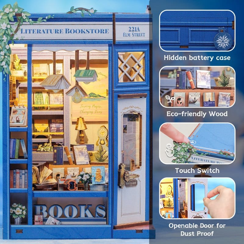 Literature Bookstore - DIY Book Nook Kit cu LED [2]