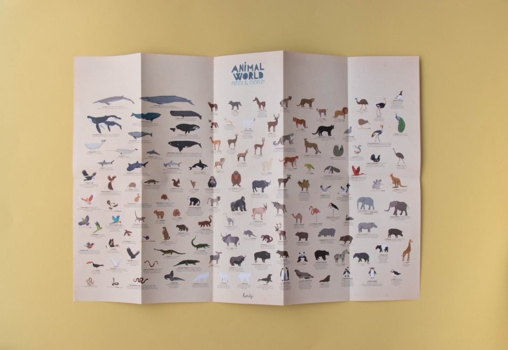 Lumea animalelor poster cu stickere, Londji [5]