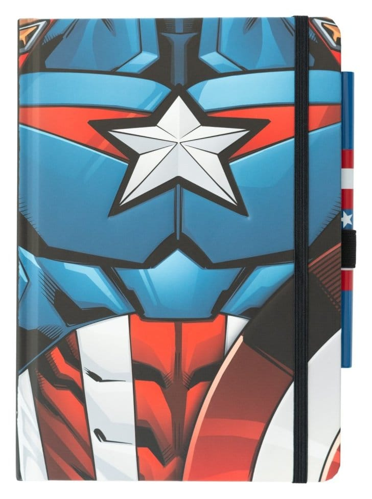 Marvel Captain America Premium Notebook with Pen Uniform A5 [5]