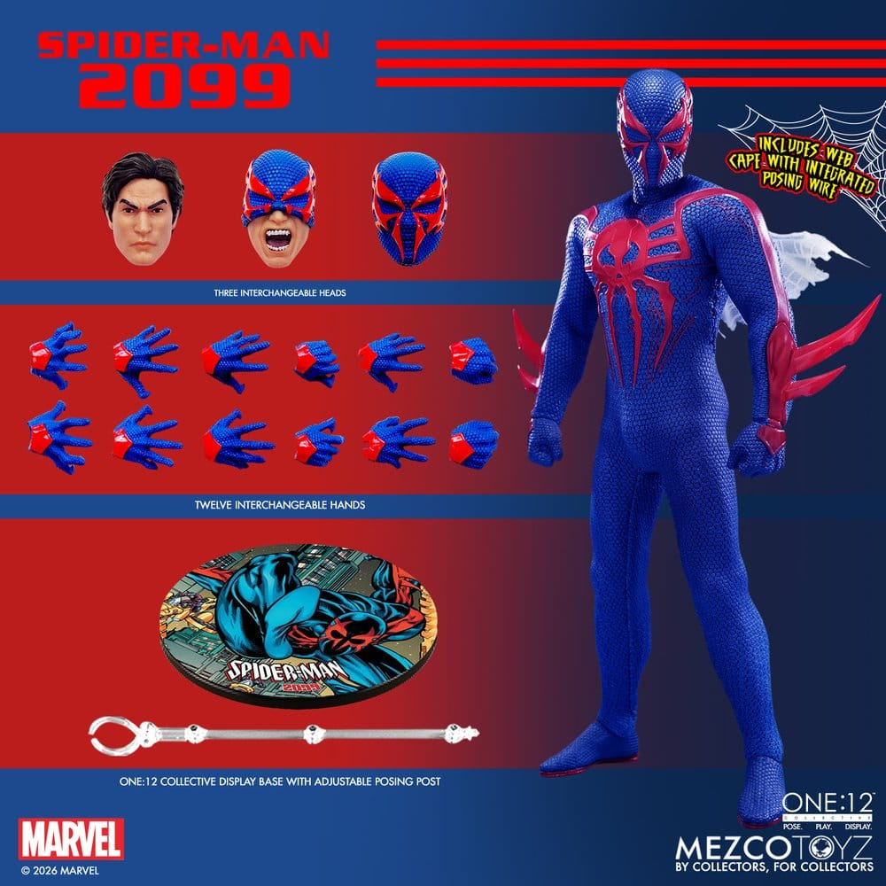 Marvel Comics One:12 Collective Action Figure 1/12 Spider-Man 2099 17 cm [11]