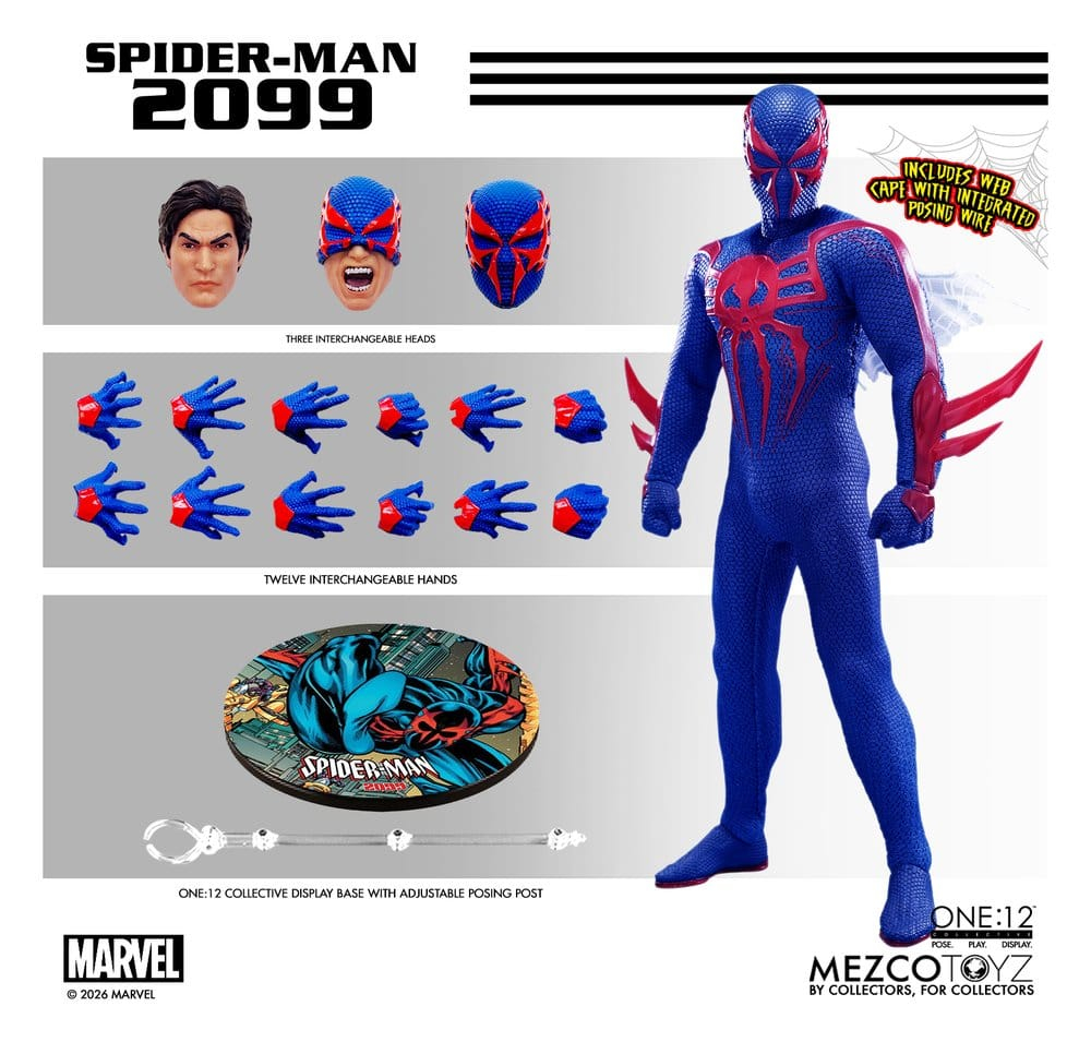 Marvel Comics One:12 Collective Action Figure 1/12 Spider-Man 2099 17 cm [10]
