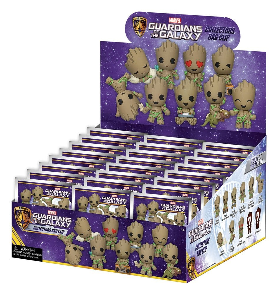 Marvel Groot 3D PVC Bag Clips Series 1 Blind Bag Display (24) [3]