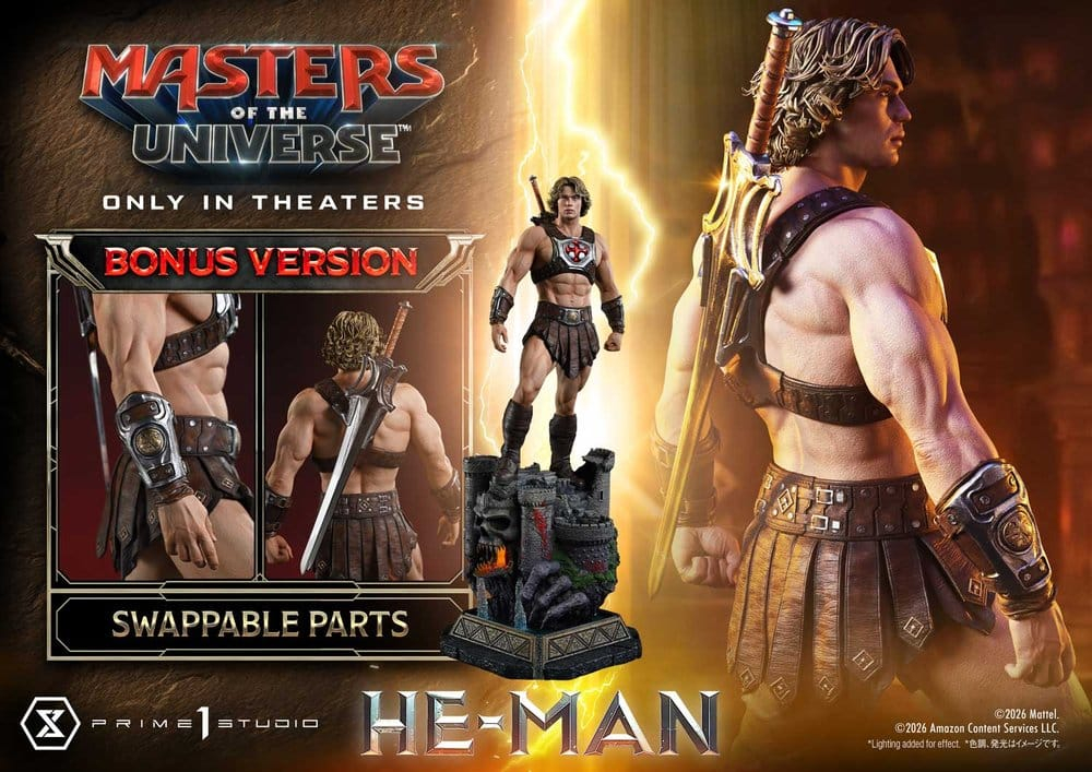 Masters of the Universe (2026 Film) Real Elite Masterline Series Statue 1/3 He-Man DX Bonus Version 117 cm [2]