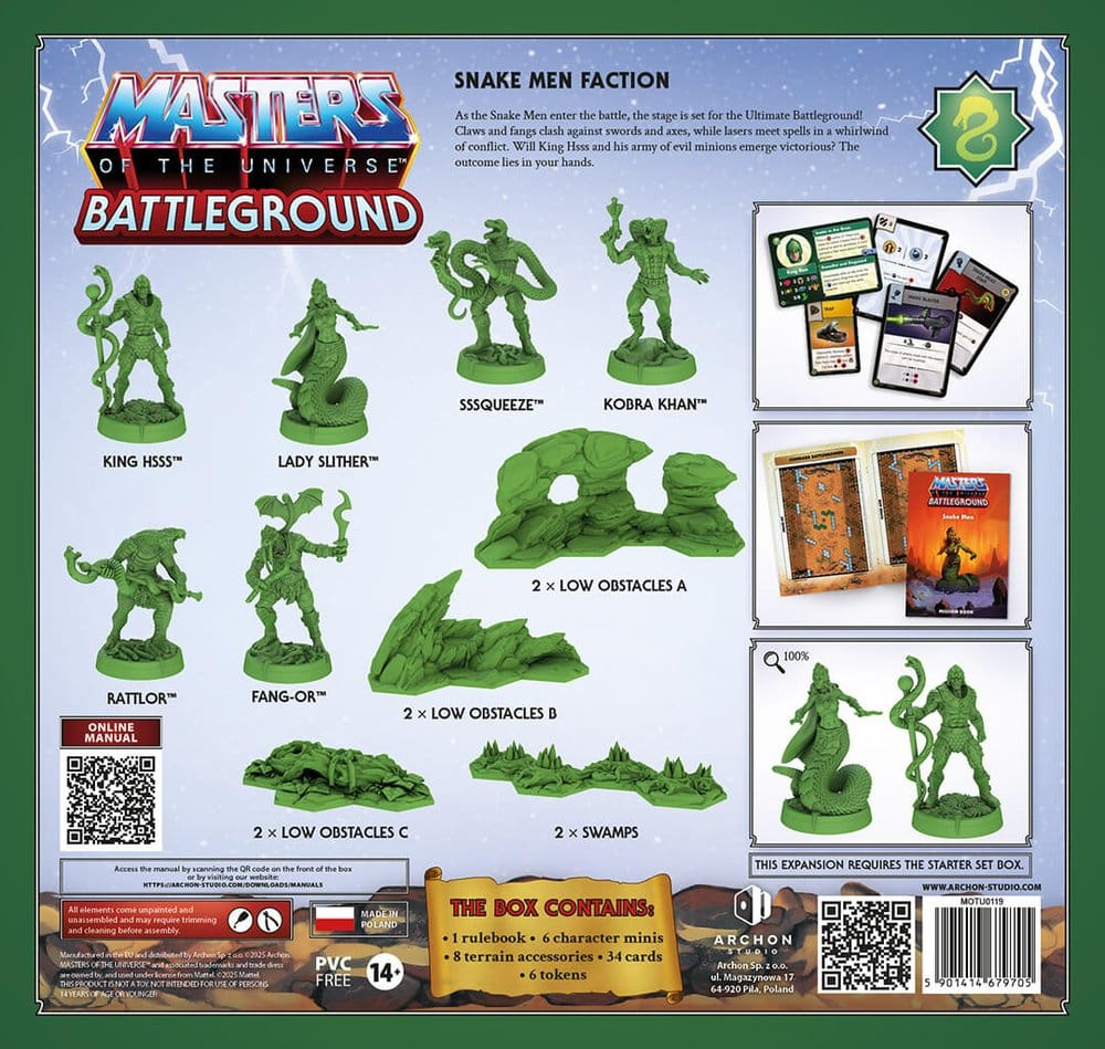 Masters of the Universe: Battleground Miniatures Game Wave 8: Snake Men Faction *German Version* [6]