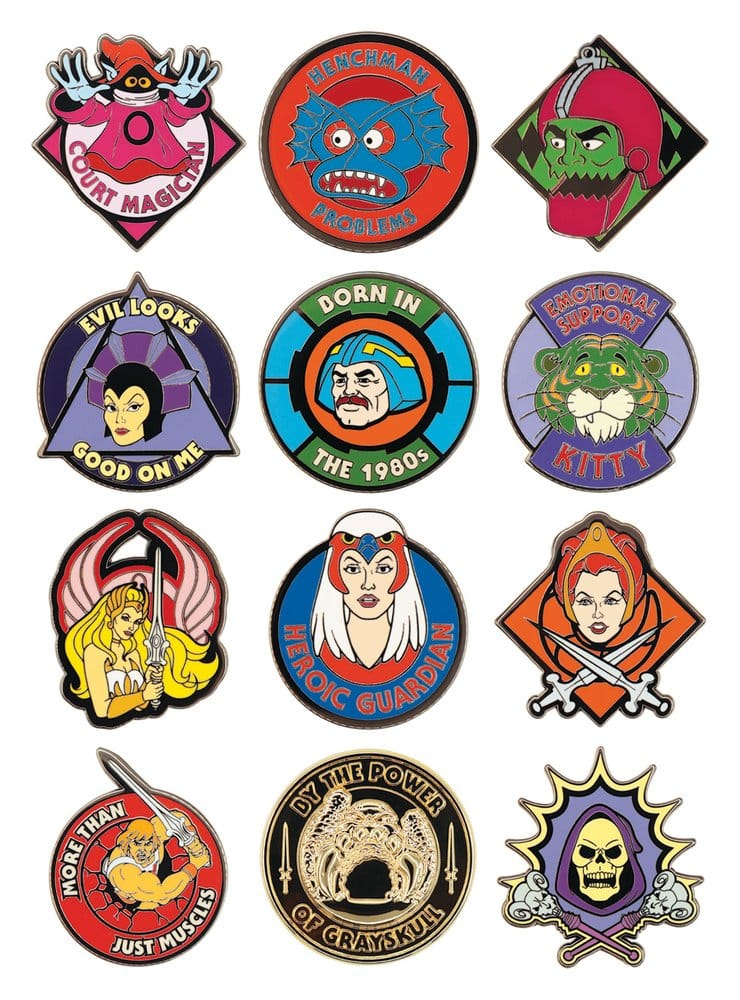 Masters of the Universe Mystery Pin Badges Blind Box Display (12) [14]