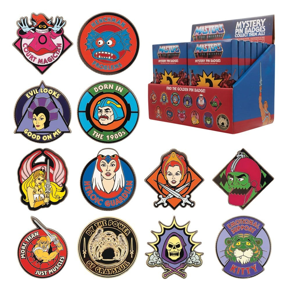 Masters of the Universe Mystery Pin Badges Blind Box Display (12) [13]