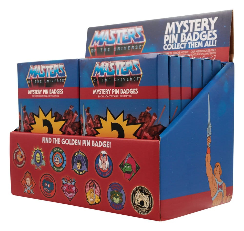 Masters of the Universe Mystery Pin Badges Blind Box Display (12) [20]