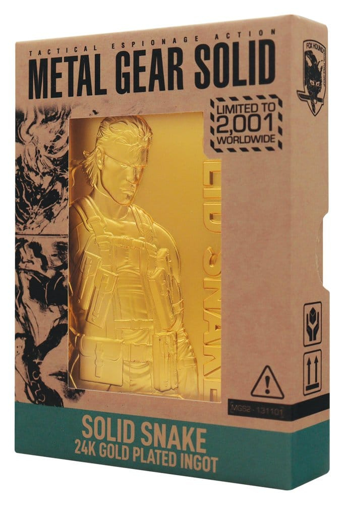 Metal Gear Solid 2 Ingot Snake 24k Gold Plated Limited Edition [2]