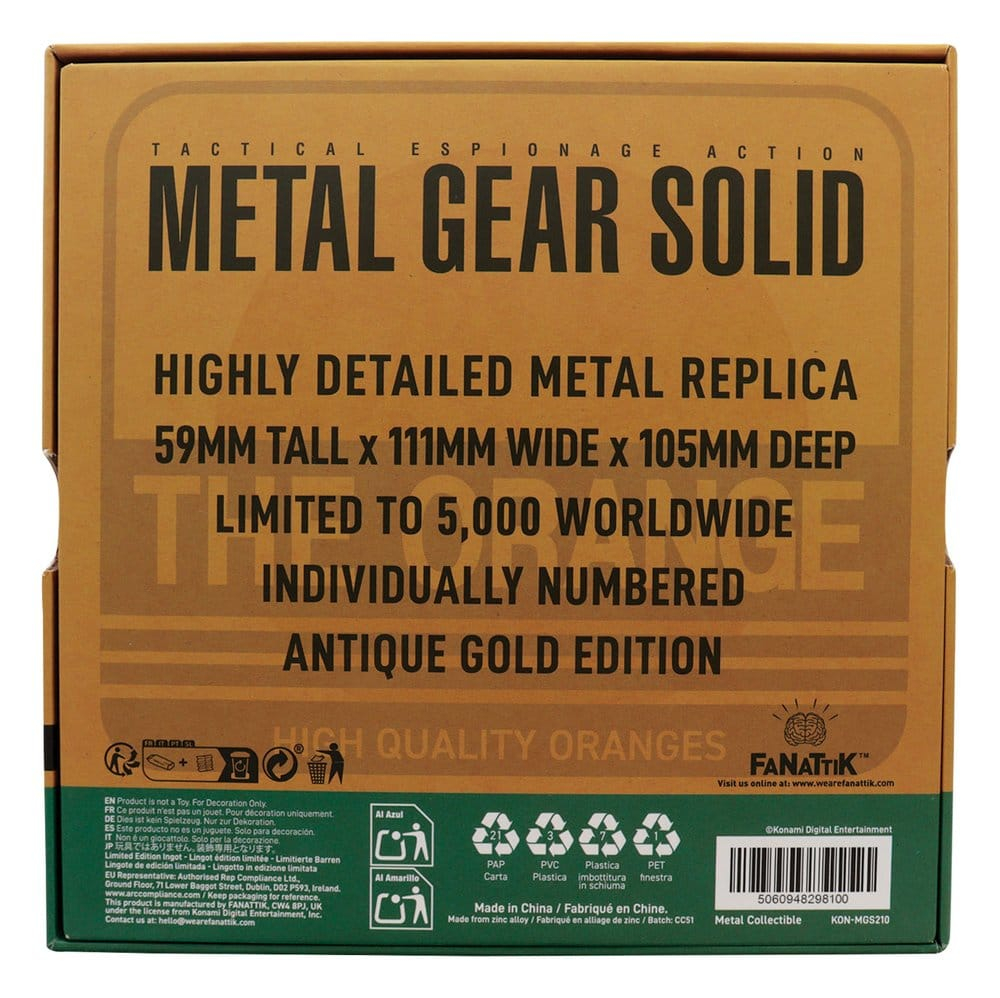 Metal Gear Solid 2 Replica Cardboard Box Antique Gold [3]