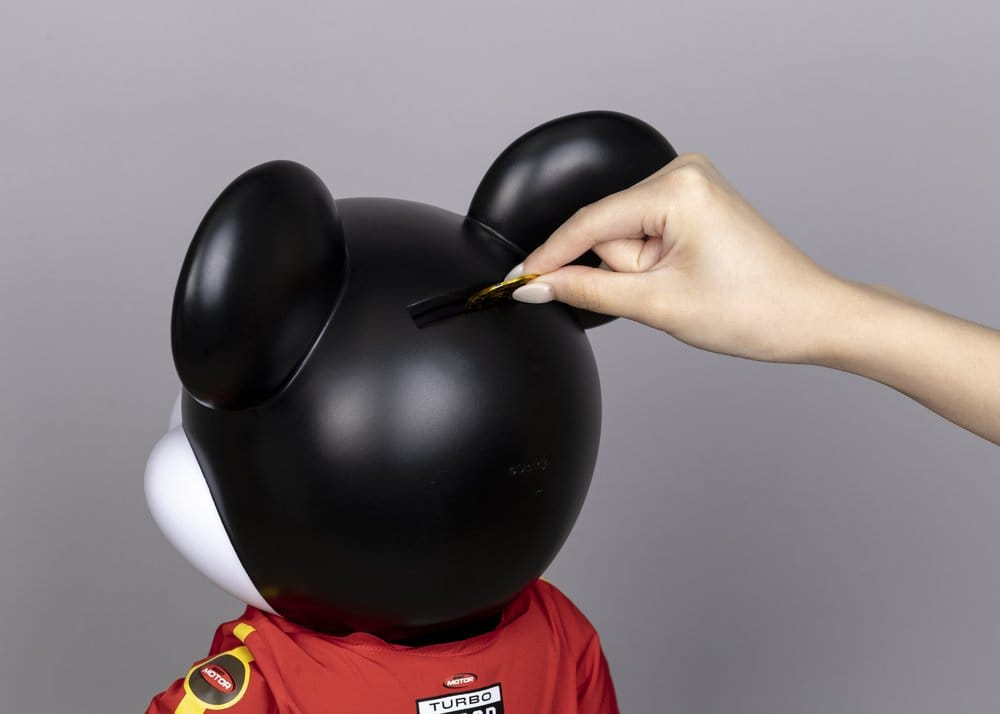 Mickey and Friends Vinyl Bank SYAKING-BANG!! Functional Figurine Race Car Micky 48 cm [5]
