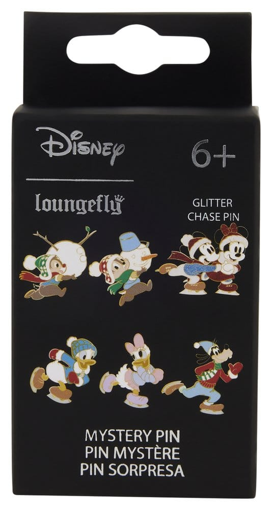Mickey & Friends by Loungefly Enamel Pins Winter Activities Blind Display (12) [4]