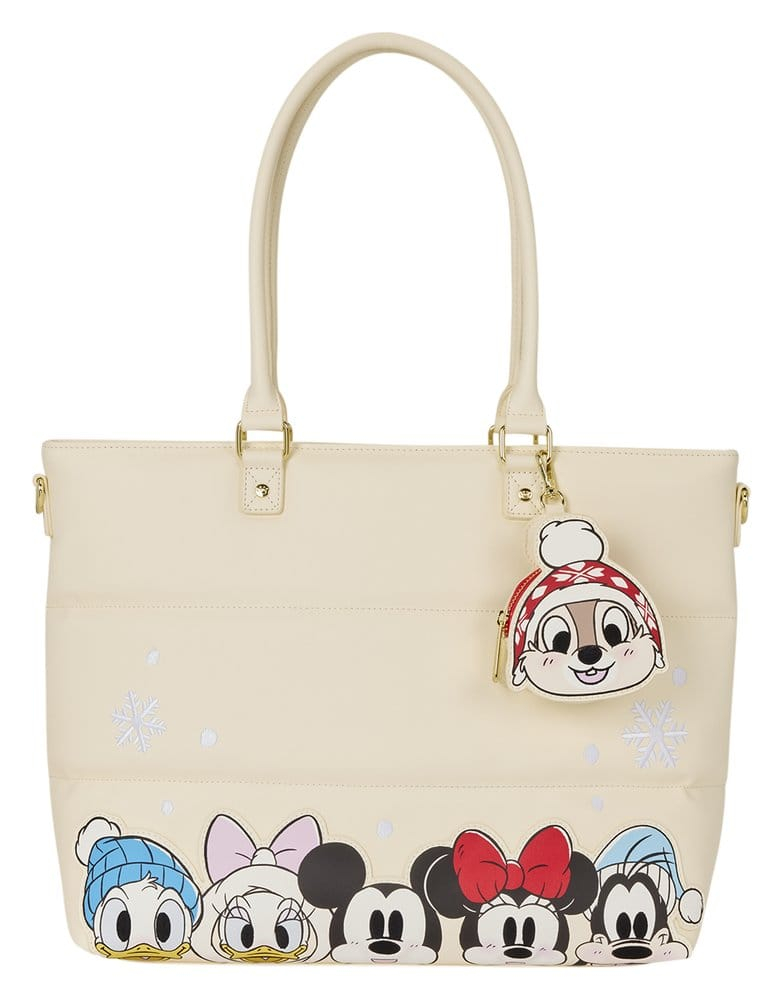 Mickey & Minnie by Loungefly Canvas Tote Bag Puff Quilt [8]