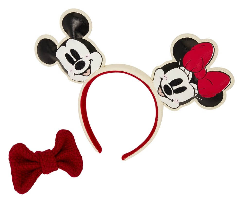 Mickey & Minnie by Loungefly Ears Headband Knit Bow [4]