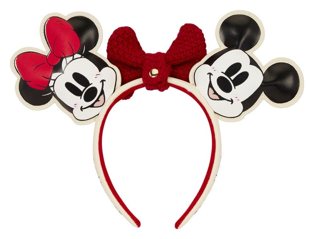 Mickey & Minnie by Loungefly Ears Headband Knit Bow [3]