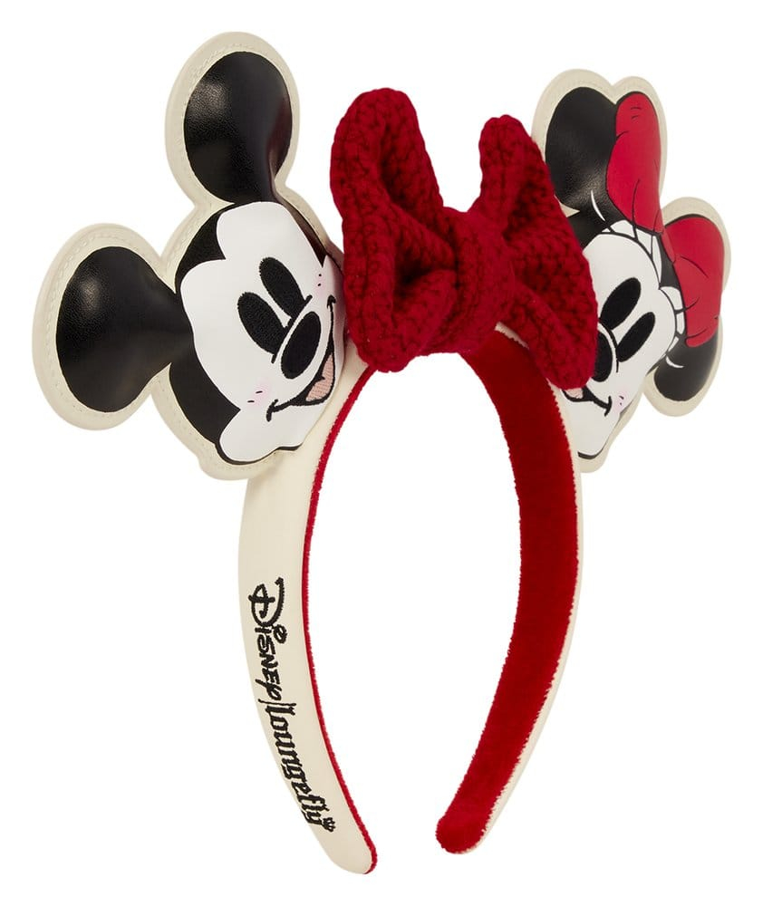 Mickey & Minnie by Loungefly Ears Headband Knit Bow [2]