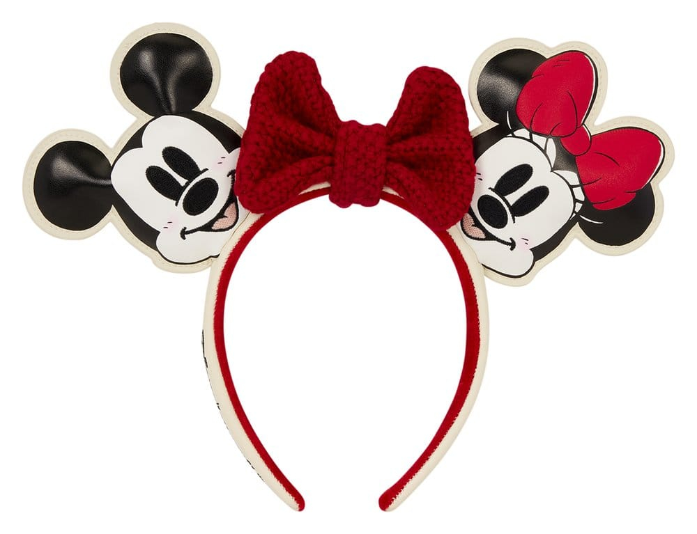 Mickey & Minnie by Loungefly Ears Headband Knit Bow [6]