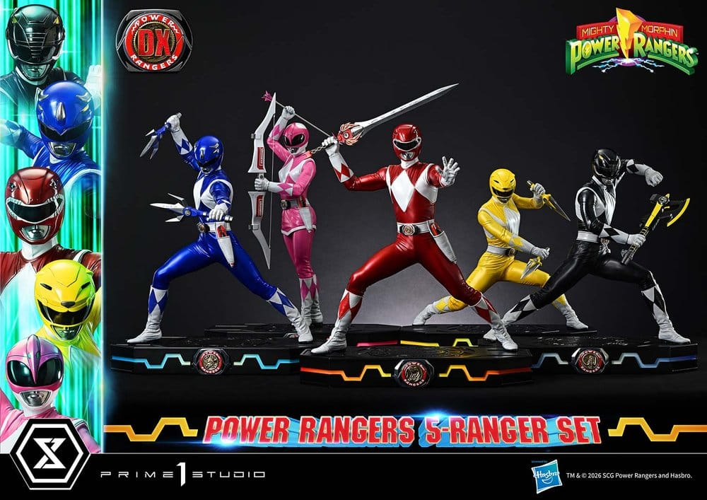 Mighty Morphin Power Rangers Premium Masterline Set of 5 Statues 1/4 Deluxe Version 62 cm [10]