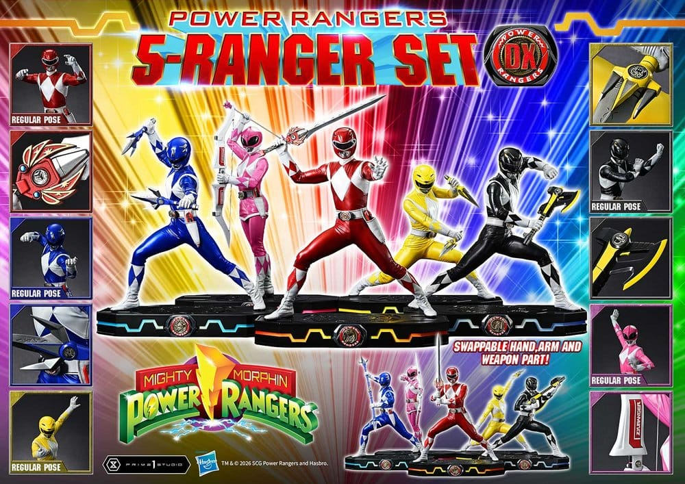 Mighty Morphin Power Rangers Premium Masterline Set of 5 Statues 1/4 Deluxe Version 62 cm [3]