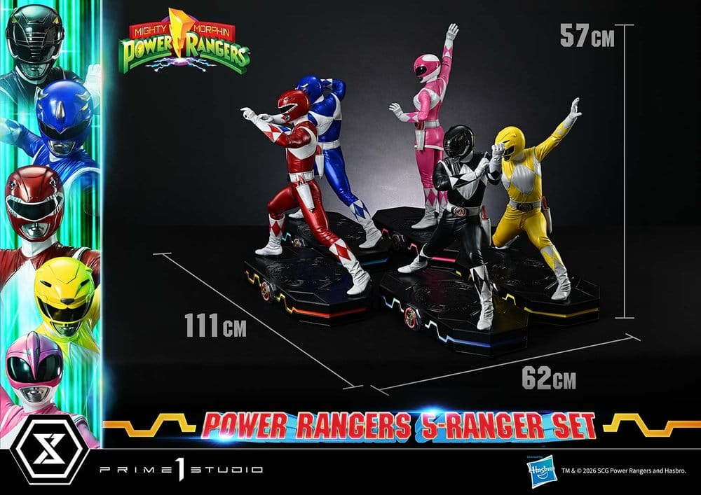 Mighty Morphin Power Rangers Premium Masterline Set of 5 Statues 1/4 Deluxe Version 62 cm [9]
