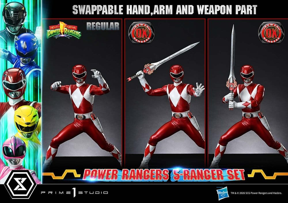 Mighty Morphin Power Rangers Premium Masterline Set of 5 Statues 1/4 Deluxe Version 62 cm [4]