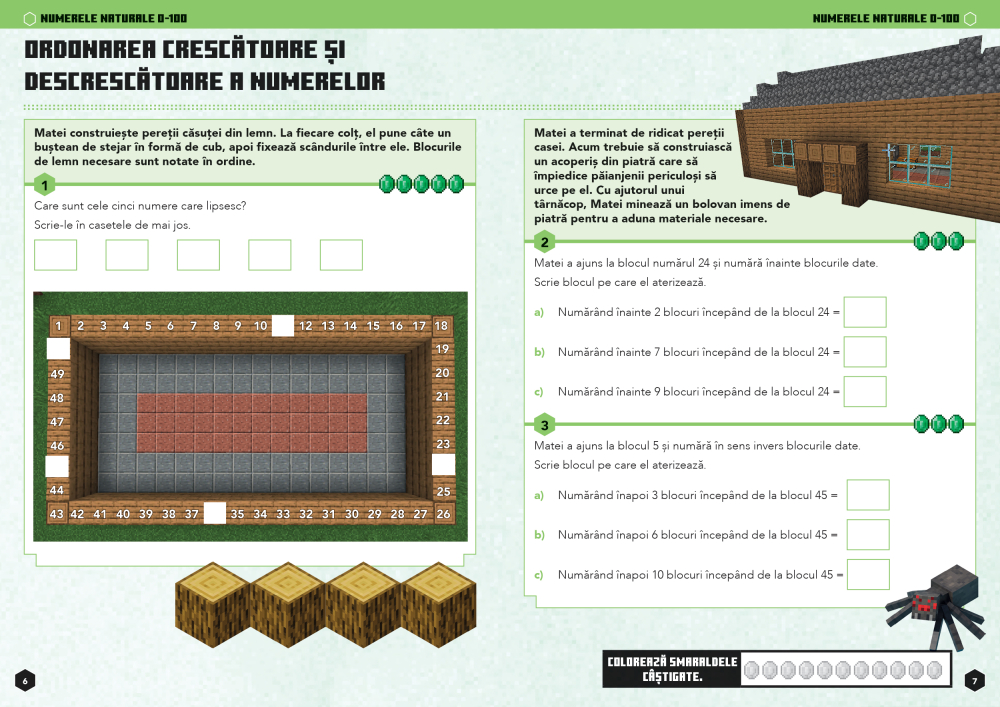 Minecraft Caiet de matematica 7-8 ani – Exercitii prin joc [4]