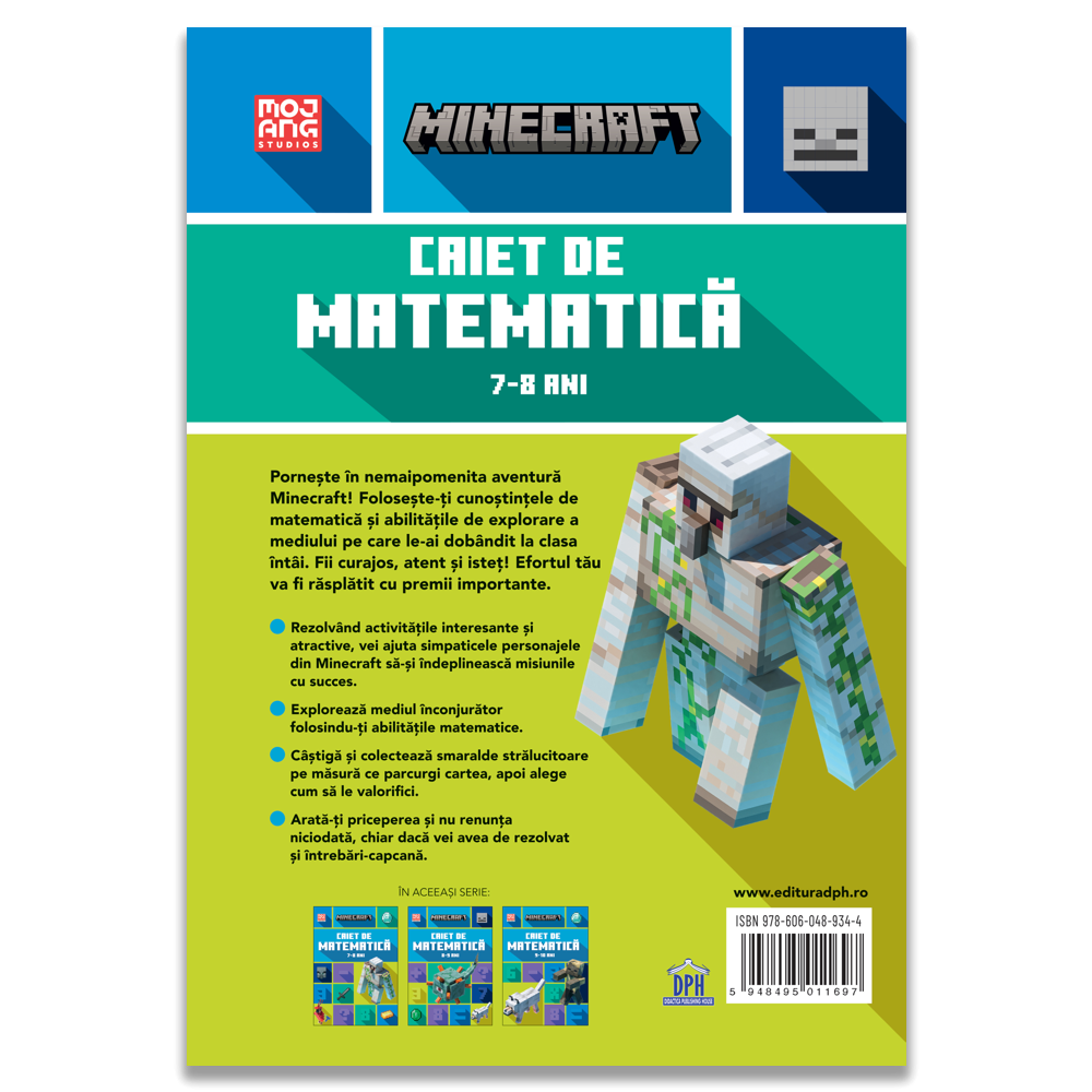 Minecraft Caiet de matematica 7-8 ani – Exercitii prin joc [2]