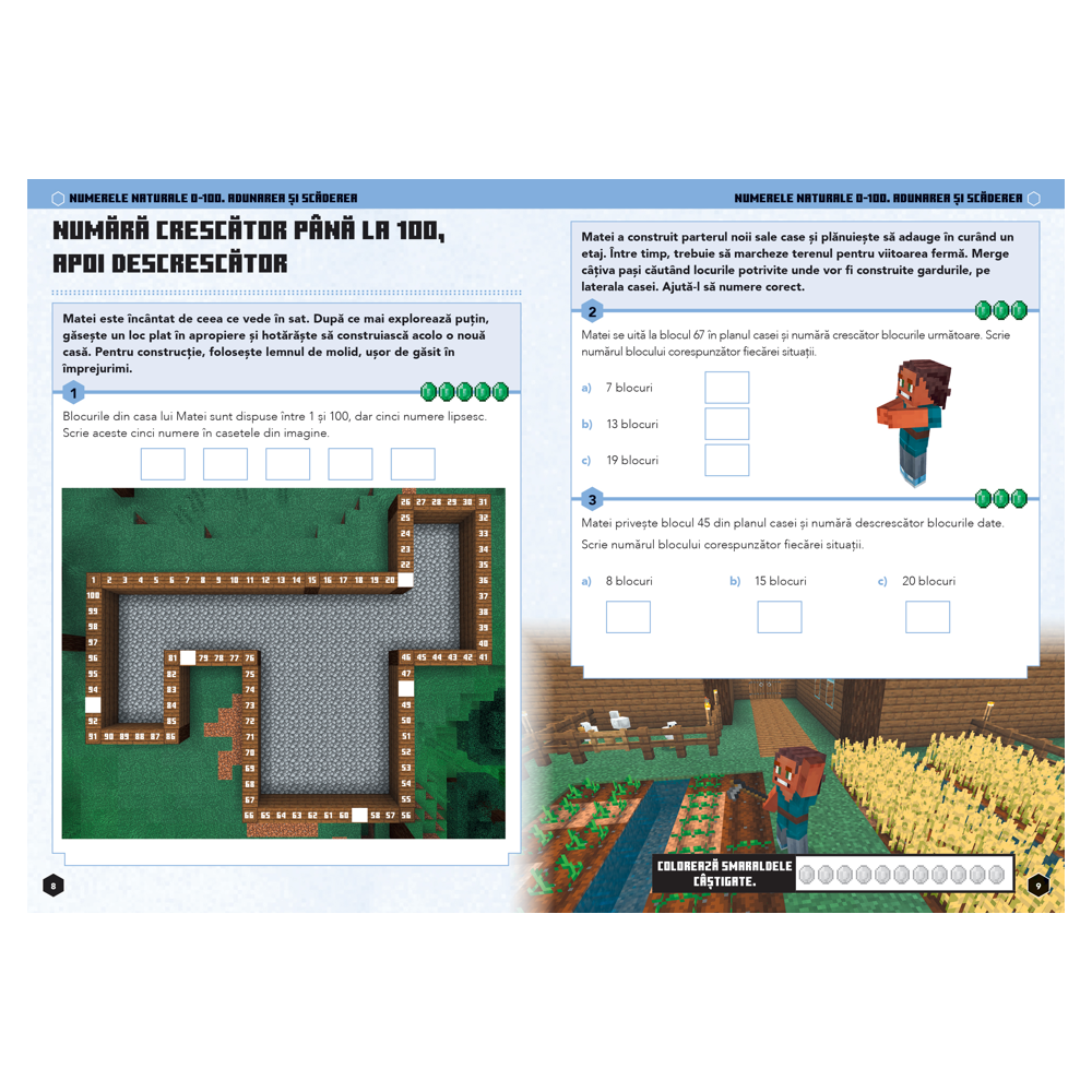 Minecraft Caiet de matematica 8-9 ani – Exercitii prin joc [4]
