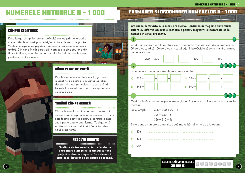 Minecraft Caiet de matematica 9-10 ani – Exercitii prin aventura [3]