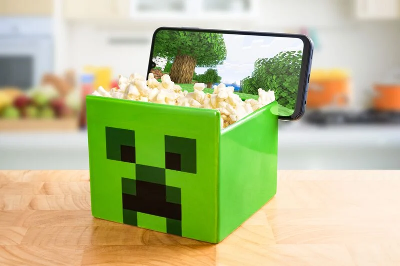 Minecraft Creeper Streaming Snack Bowl [2]