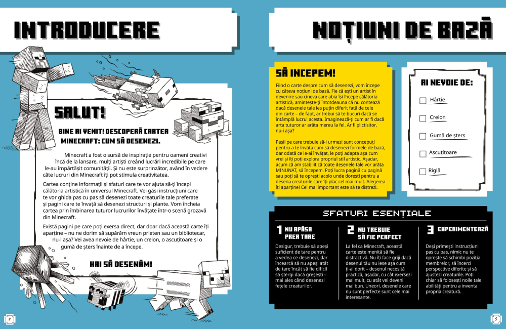 Minecraft Cum sa desenezi – Ghid pas cu pas oficial 8+ [2]