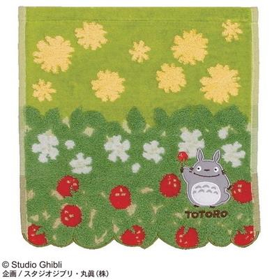 Mini Towel Totoro Flowers & Stawberries 25x25 cm - My Neighbor Totoro [1]