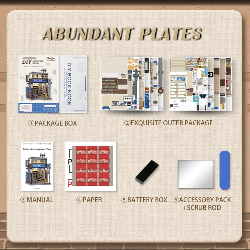 Miniature House Model Kit Beika-cho Convenience Store 22 x 15 cm [9]