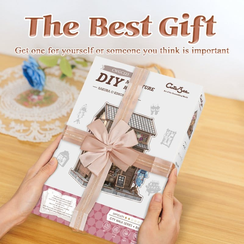 Miniature House Model Kit Sakura O Kimono Shop 19 x 14 cm [11]