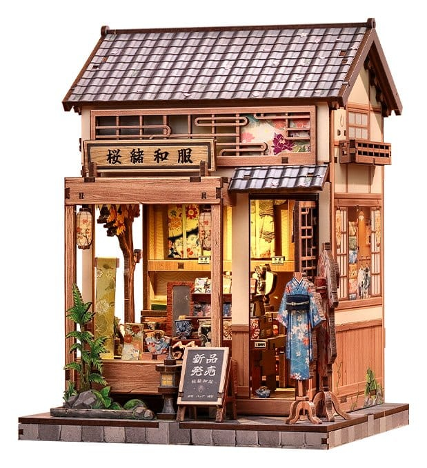 Miniature House Model Kit Sakura O Kimono Shop 19 x 14 cm [22]