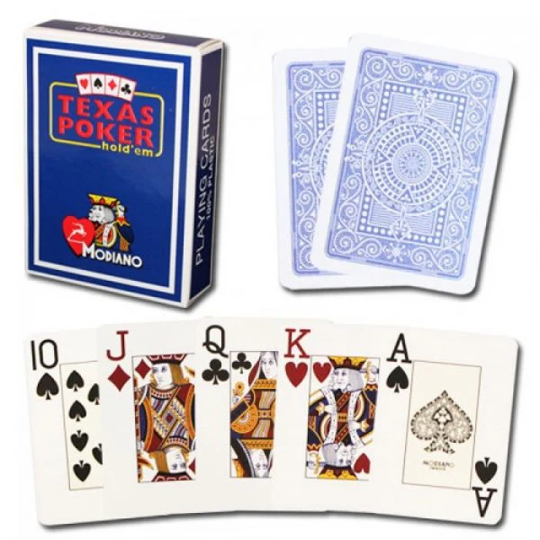 Modiano Texas Poker Holdem Jumbo Index Blue – Carti 100% Plastic [2]