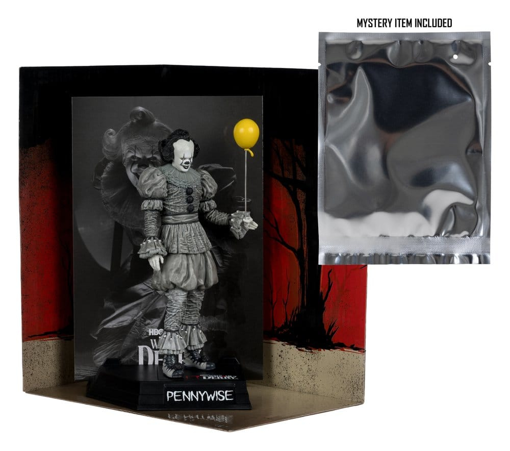 Movie Maniacs IT: Welcome to Derry Pennywise Black & White Figurina 16 cm [3]