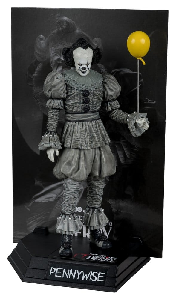 Movie Maniacs IT: Welcome to Derry Pennywise Black & White Figurina 16 cm [4]