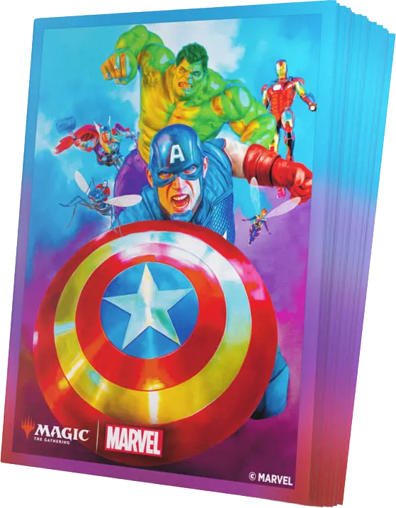 MTG Premium Card Sleeves Captain America Team Leader (105) Standard Size [2]