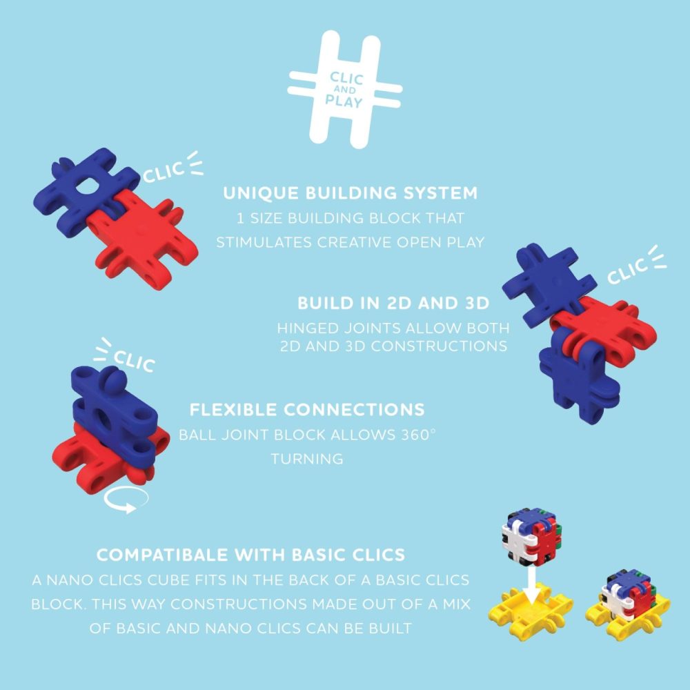 Nano Clics Pentru constructori creativi 500 piese, Clicformers [5]