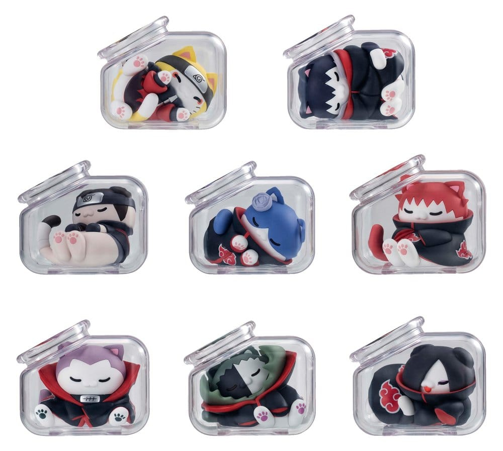 Naruto Shippuden Mega Cat Project Mini Figures Good Night Nyaruto! Gathering Akatsuki Edition Vol. 1 6 cm Blind Box Display (8) [10]