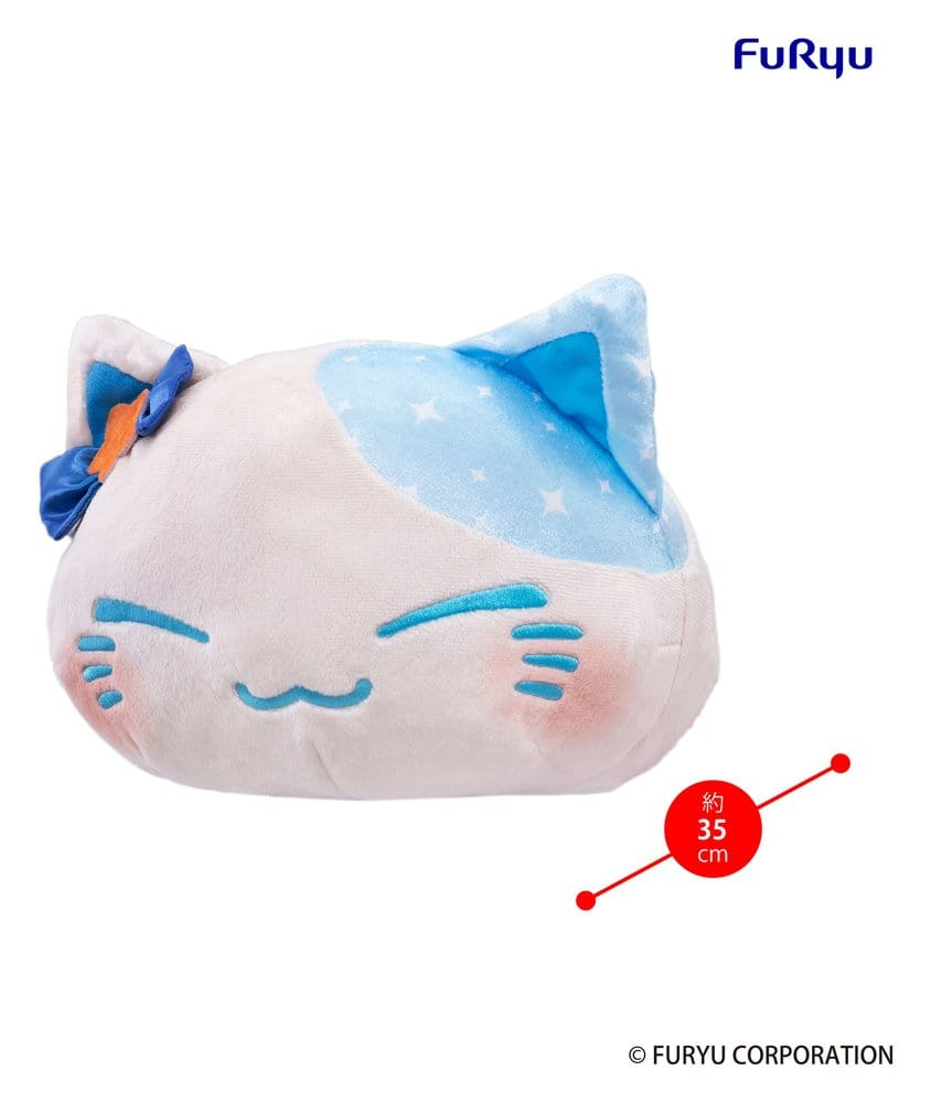 Nemuneko Cat Big Plush Figure Blue 35 cm [2]