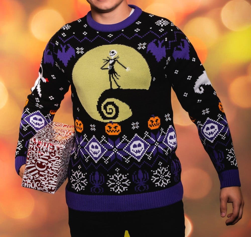 Nightmare Before Christmas Christmas Sweater 8-bit Size M [2]