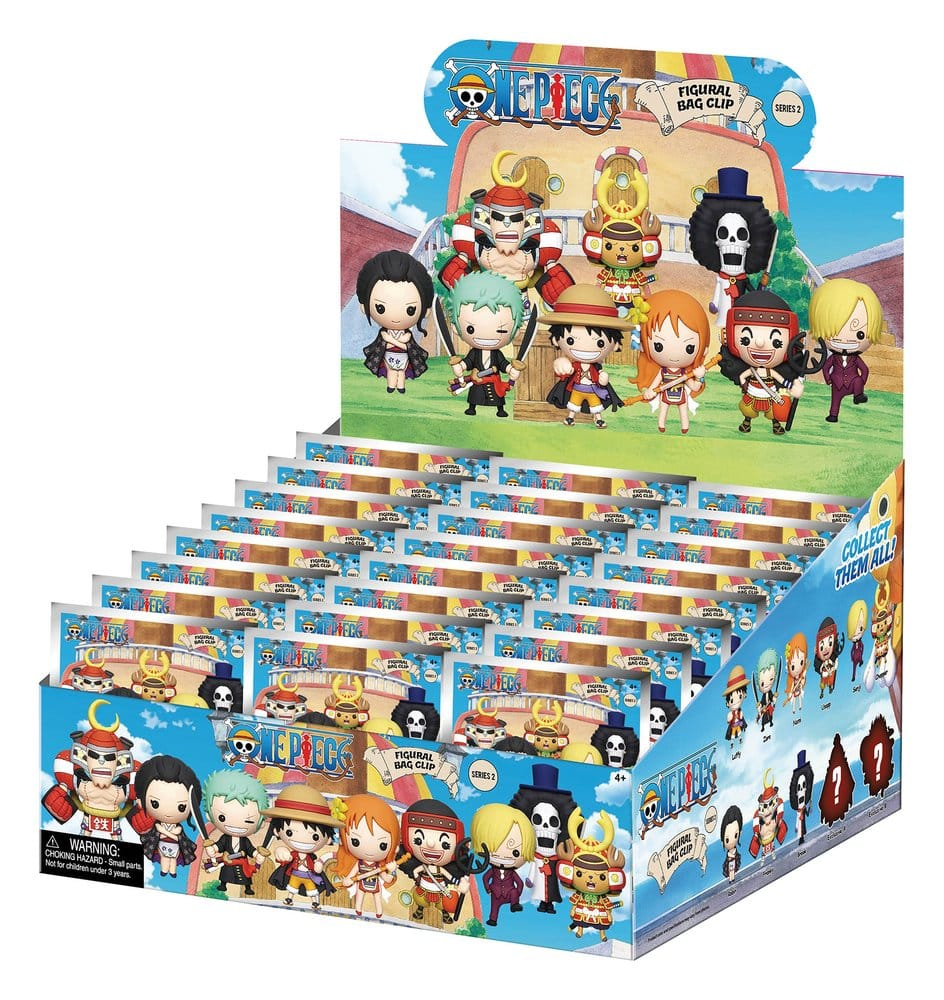 One Piece 3D PVC Bag Clips Series 2 Display (24) [3]