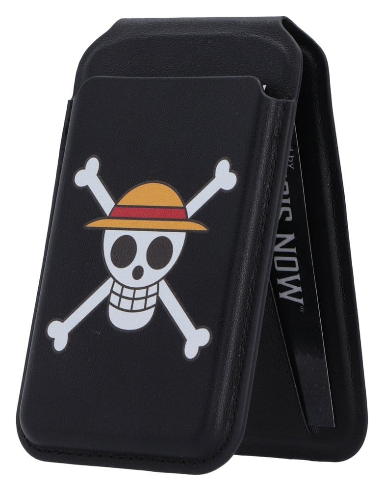 One Piece Card Holder Luffy Jolly Roger Black 10 cm [4]