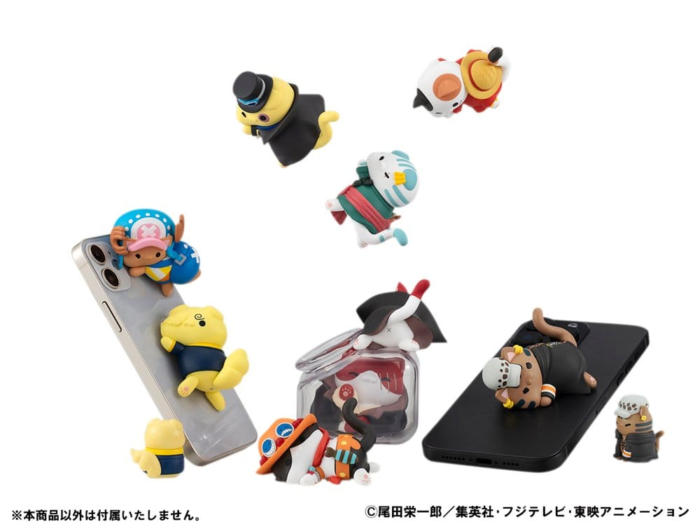 One Piece Mega Cat Project Trading Figure Egghead NyanPieceNyan! Stickie! 3 cm Assortment (8) [14]