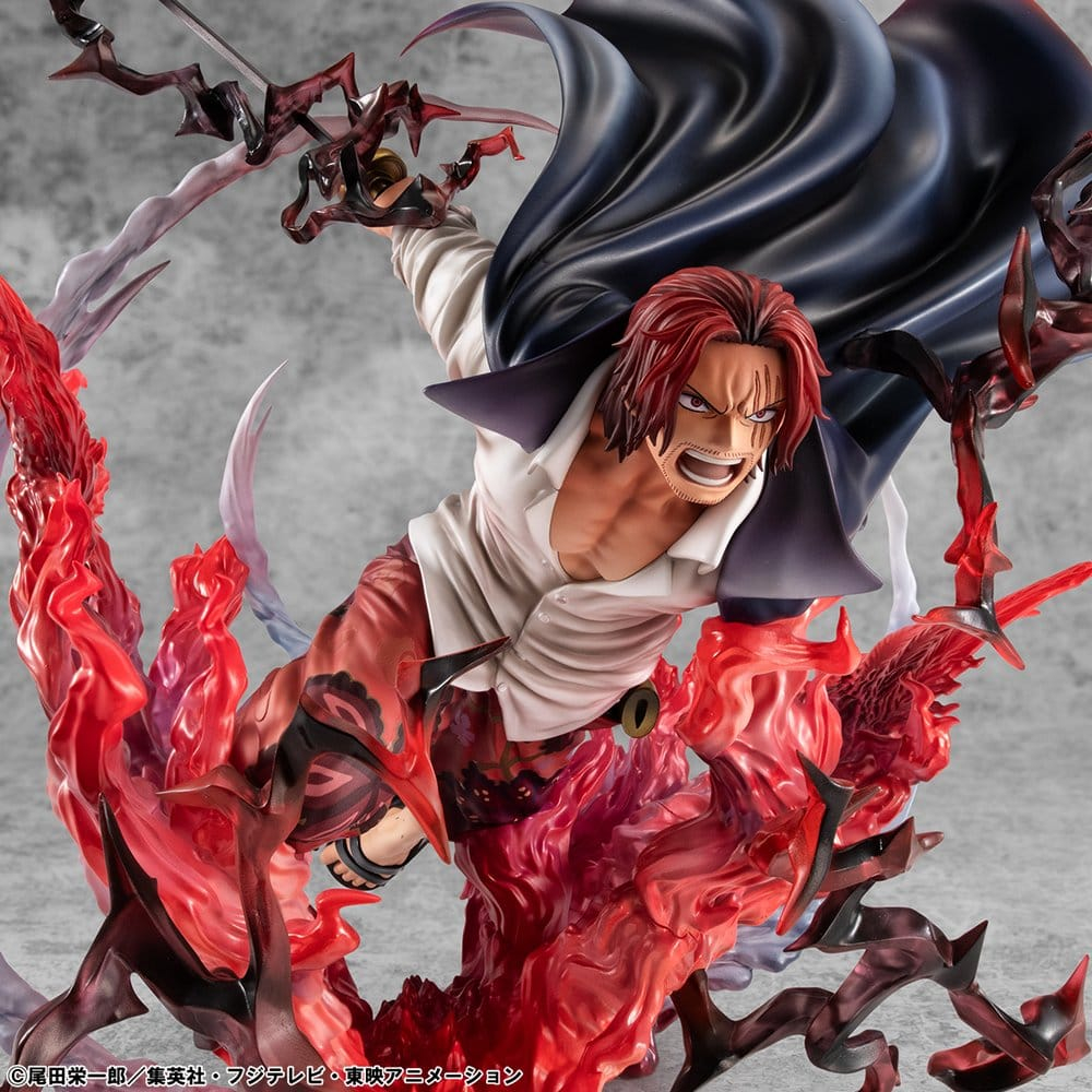 One Piece P.O.P SA-MAXIMUM PVC Statue Leader of Red Hair Pirates Red-Haired Shanks Kamusari 25 cm [2]
